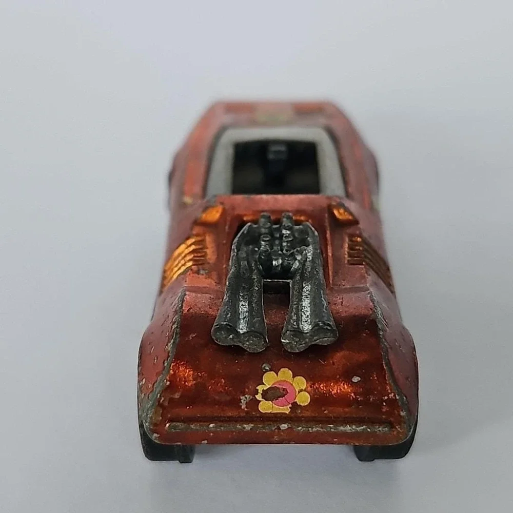 1969 Hot Wheels Peeping Bomb Orange Spectraflame Redline USA Diecast Car Vintage